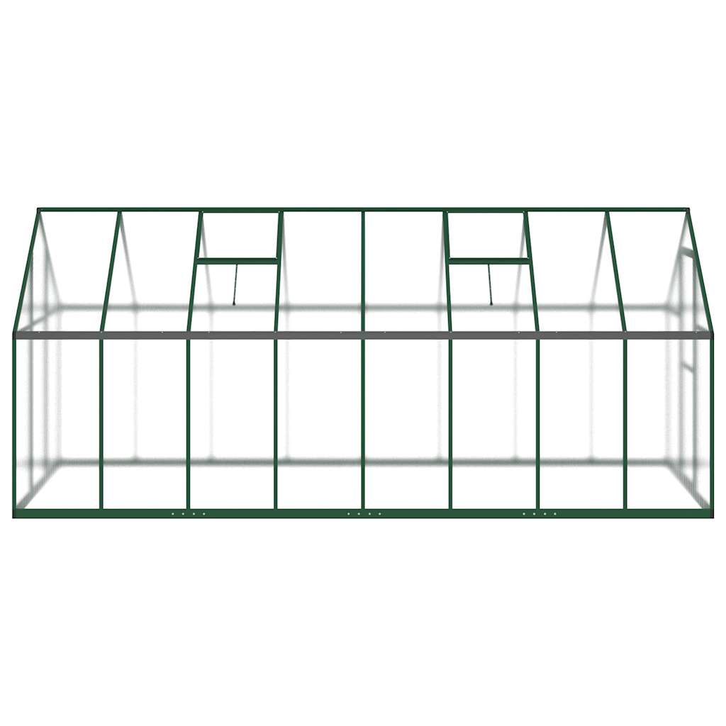 Tuinkas met basisframe 445x169x195 cm aluminium groen