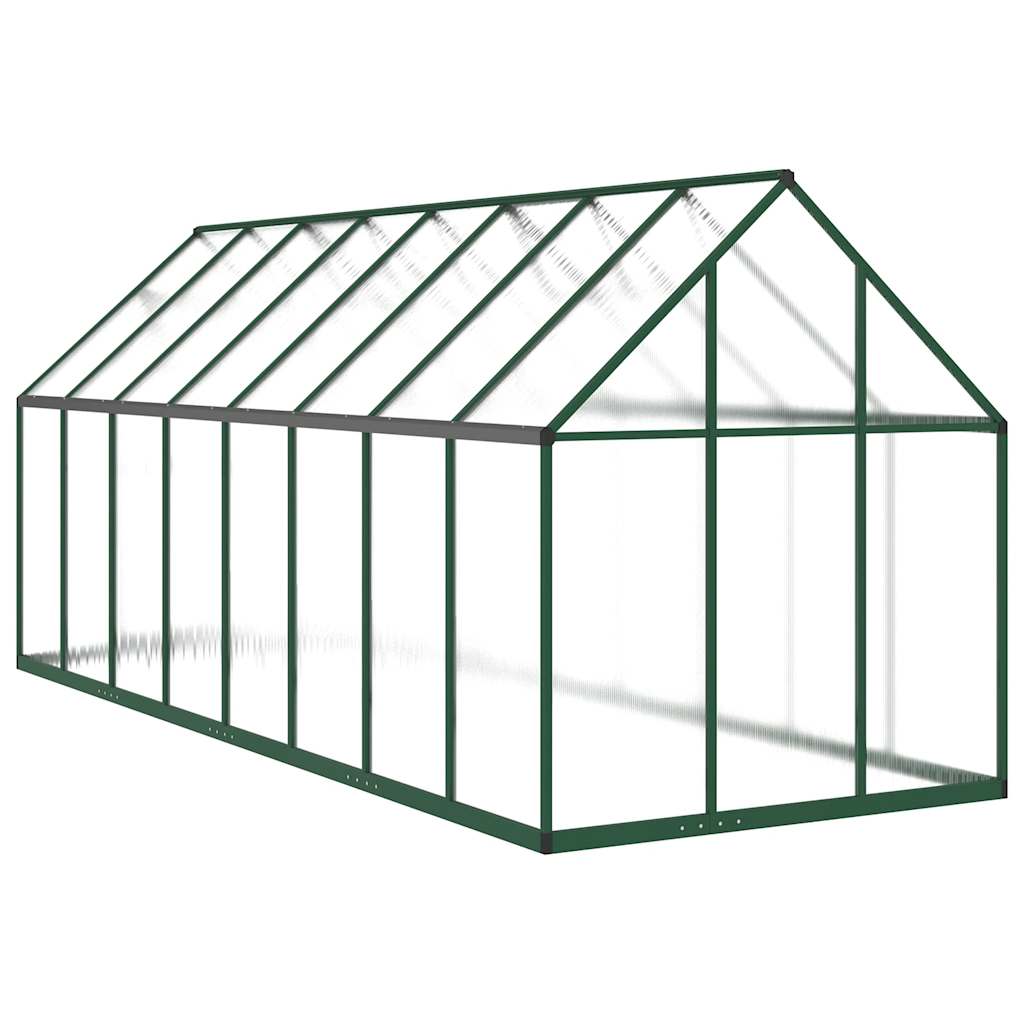 Tuinkas met basisframe 445x169x195 cm aluminium groen