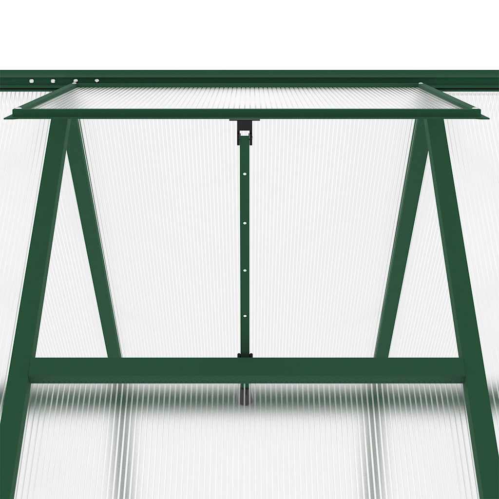 Tuinkas met basisframe 445x169x195 cm aluminium groen