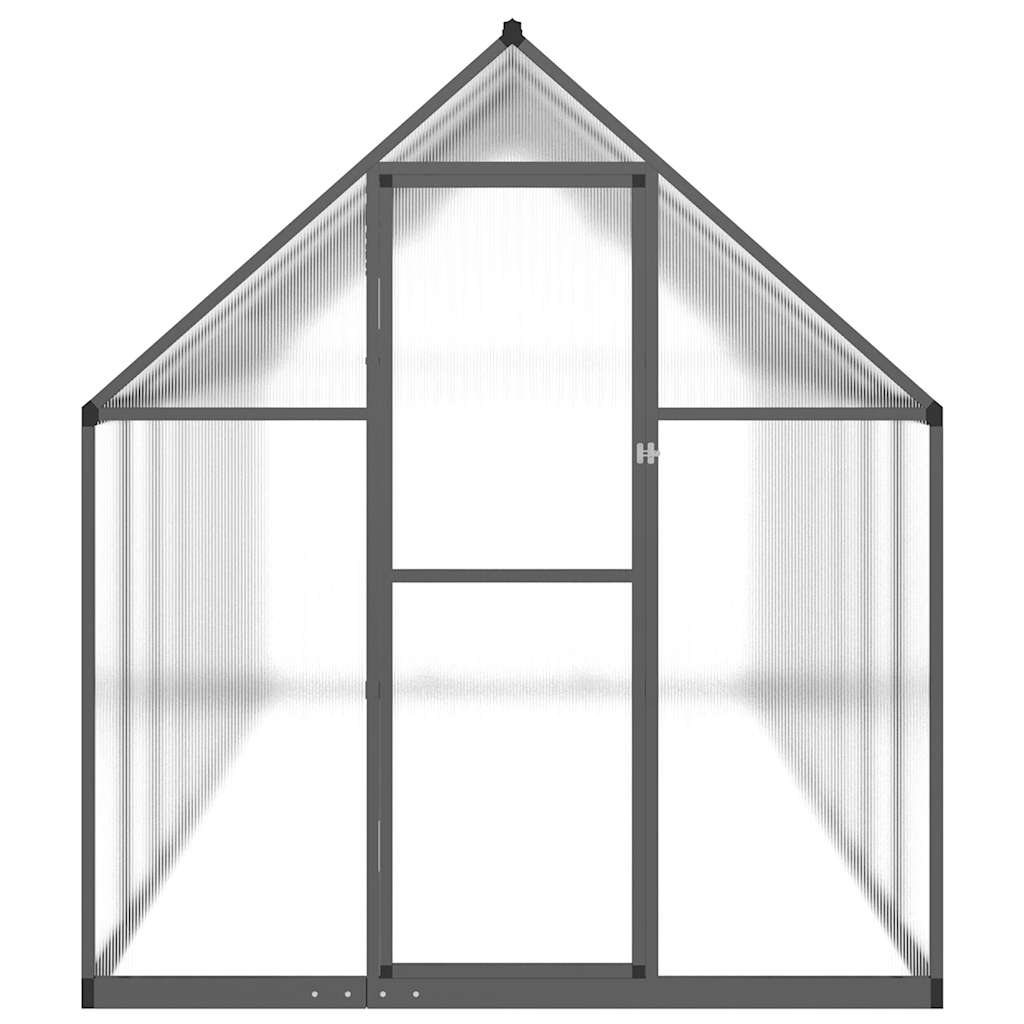 Tuinkas met basisframe 445x169x195 cm aluminium antracietkleur