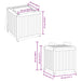 Kussenbox 45x45x45/53 cm massief acaciahout en staal