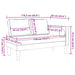Chaise longue met kussens fluweel zwart