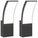 Buitenwandlampen 2 st LED gegoten aluminium zwart