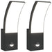 Buitenwandlampen 2 st LED met sensors gegoten aluminium zwart