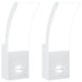 Buitenwandlampen 2 st LED met sensors gegoten aluminium wit