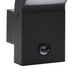 Buitenwandlamp LED met sensors gegoten aluminium zwart