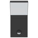 Buitenwandlampen 2 st LED met sensors gegoten aluminium zwart