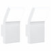 Buitenwandlampen 2 st LED gegoten aluminium wit