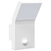 Buitenwandlampen 2 st LED met sensors gegoten aluminium wit