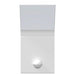 Buitenwandlampen 2 st LED met sensors gegoten aluminium wit