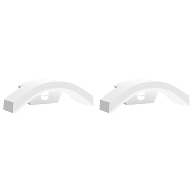 Buitenwandlampen 2 st LED met sensors gegoten aluminium wit