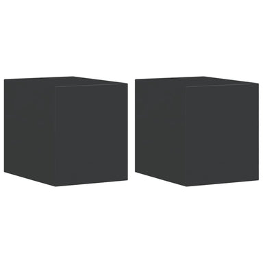 Buitenwandlampen 2 st gegoten aluminium zwart