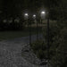 Vloerlamp voor buiten 100 cm roestvrij staal zwart