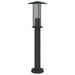 Vloerlamp voor buiten 60 cm roestvrij staal zwart