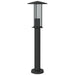 Vloerlamp voor buiten 60 cm roestvrij staal zwart