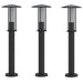 Vloerlamp voor buiten 3 st 60 cm roestvrij staal zwart