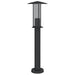 Vloerlamp voor buiten 3 st 60 cm roestvrij staal zwart