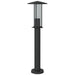 Vloerlamp voor buiten 3 st 60 cm roestvrij staal zwart