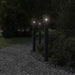 Vloerlamp voor buiten 110 cm roestvrijstaal zwart