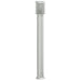 Buitenvloerlamp met stopcontact 110 cm roestvrijstaal zilver