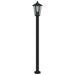 Vloerlamp voor buiten 3 st 120 cm roestvrijstaal zwart