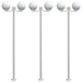 Buitenvloerlampen 3 st 215 cm roestvrij staal zilverkleurig