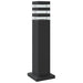 Buitenvloerlampen 3 st 50 cm aluminium zwart