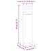 Buitenvloerlampen 3 st 50 cm aluminium zwart