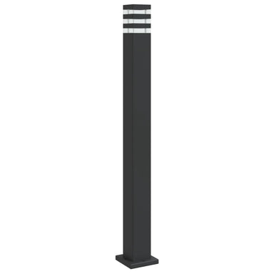 Buitenvloerlamp 110 cm aluminium zwart