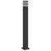 Buitenvloerlamp 110 cm aluminium zwart