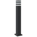 Vloerlamp voor buiten met sensor 80 cm aluminium zwart