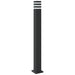 Vloerlamp voor buiten met sensor 110 cm aluminium zwart