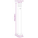 Vloerlamp voor buiten met sensor 110 cm aluminium zwart