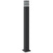 Vloerlampen voor buiten 3 st met sensor 110 cm aluminium zwart