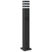 Buitenvloerlampen 3 st met stopcontact 80 cm aluminium zwart