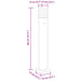 Buitenvloerlampen 3 st met stopcontact 80 cm aluminium zwart