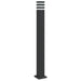 Vloerlamp voor buiten met stopcontact 110 cm aluminium zwart
