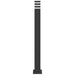 Vloerlamp voor buiten met stopcontact 110 cm aluminium zwart