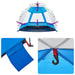 Strandtent 2-persoons waterdicht snelontgrendeling azuurblauw