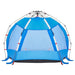 Strandtent 2-persoons waterdicht snelontgrendeling azuurblauw
