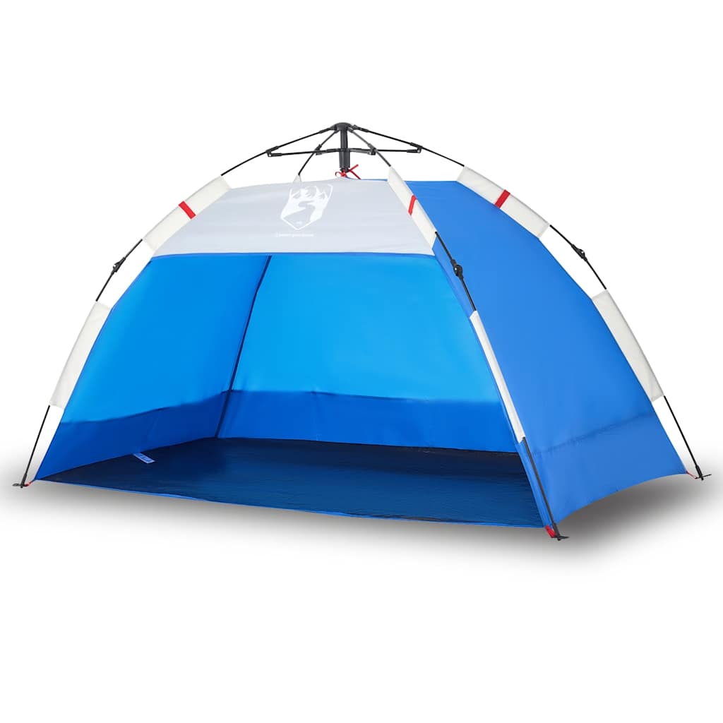 Strandtent 2-persoons waterdicht snelontgrendeling azuurblauw