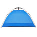 Strandtent 2-persoons waterdicht snelontgrendeling azuurblauw