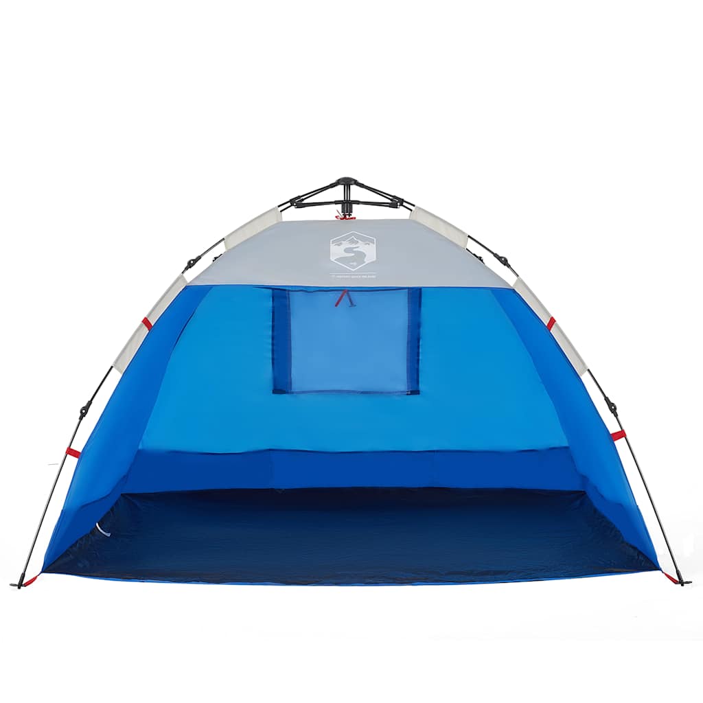 Strandtent 2-persoons waterdicht snelontgrendeling azuurblauw