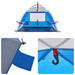 Strandtent 2-persoons waterdicht snelontgrendeling azuurblauw