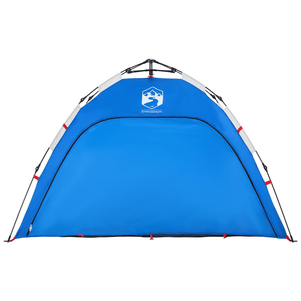 Strandtent 2-persoons waterdicht snelontgrendeling azuurblauw