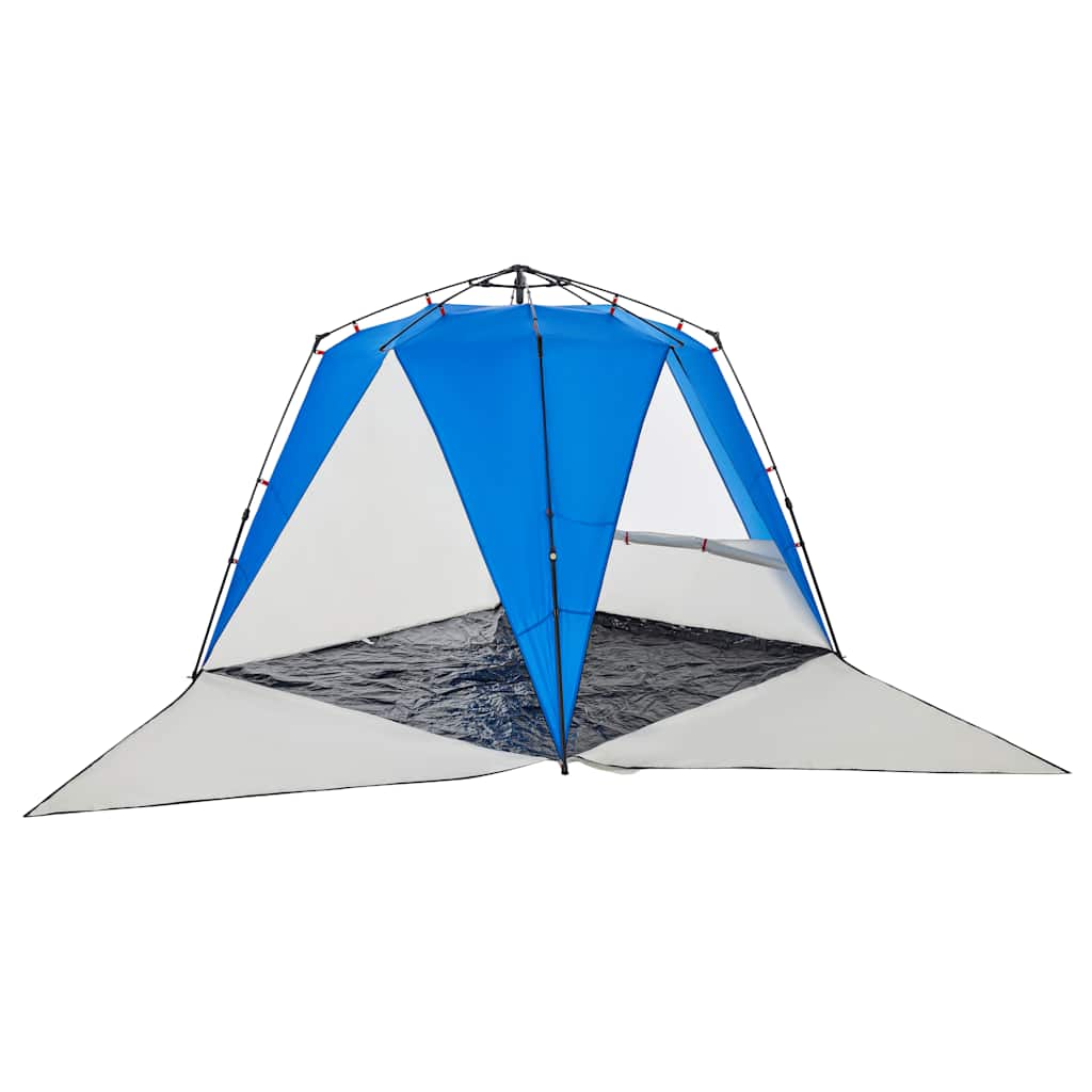 Strandtent 4-persoons waterdicht snelontgrendeling azuurblauw