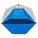 Strandtent 3-persoons waterdicht snelontgrendeling azuurblauw
