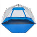 Strandtent 3-persoons waterdicht snelontgrendeling azuurblauw