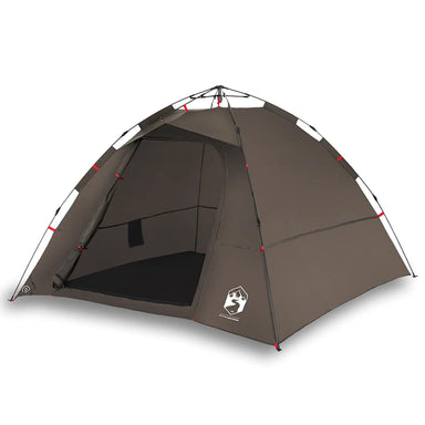 Tent 4-persoons snelontgrendeling bruin