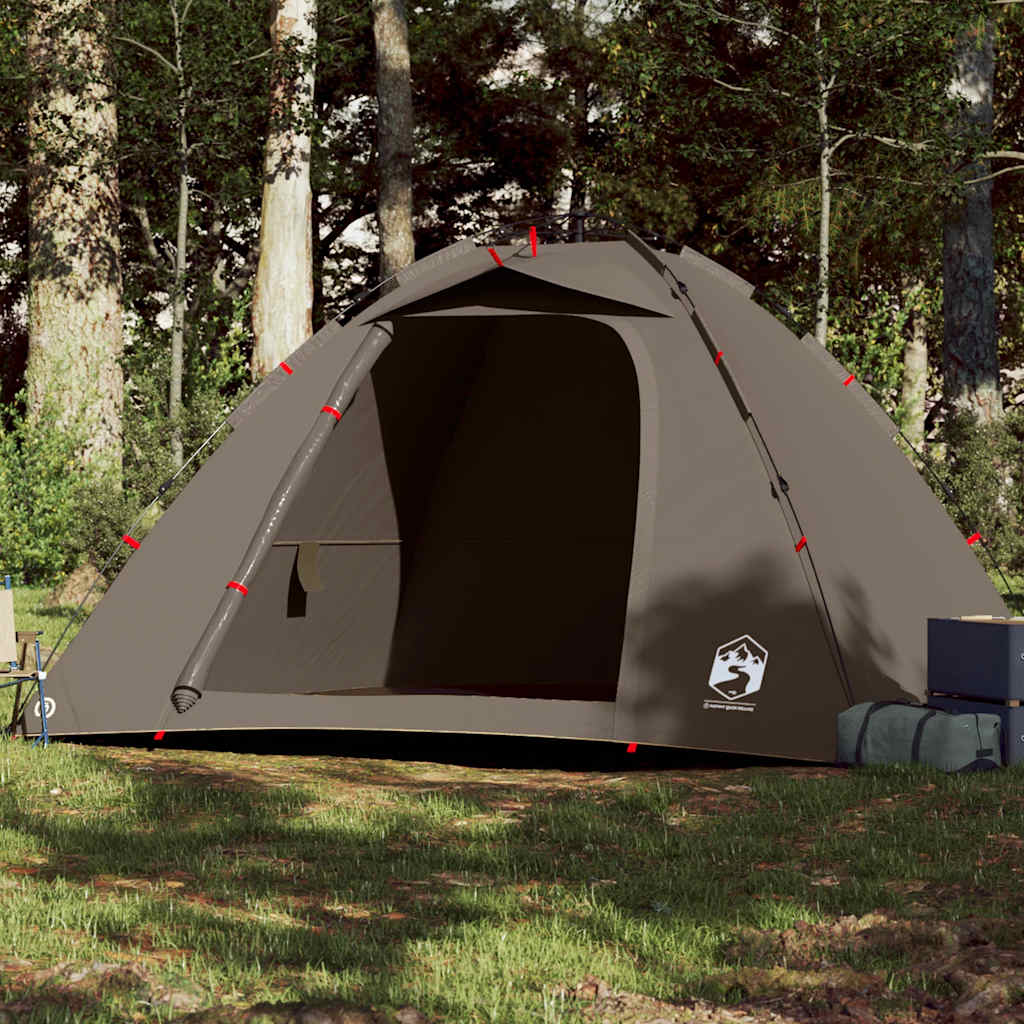 Tent 4-persoons snelontgrendeling bruin